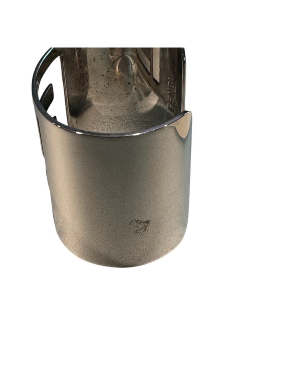 Fendi FF Cut Out Cuff Bracelet Silver Tone - Picture 8 of 13